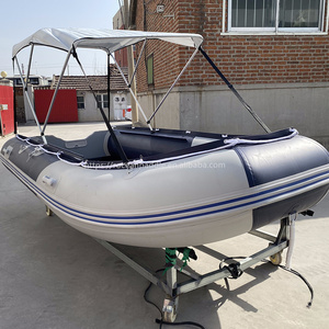 6 personnes Plancher en bois Pvc Bateau d'assaut gonflable Vitesse Yacht Dinghy Kayak Canoë - Product Image 2