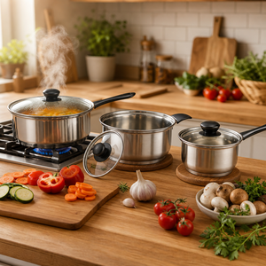 Juego de Utensilios de Cocina de Inducción de Acero Inoxidable 304 de 6 Piezas, 16 18 20, Quemador Universal, Kit de Cocina para el Hogar, Herramientas de Silicona y Vidrio, Venta al por Mayor - Product Image 5