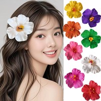 Jepit Rambut Bunga 2026, Jepit Poni Samping, Jepit Rambut Romantis, Aksesoris Rambut, Cocok untuk Liburan, Pesta Pantai, Grosir
