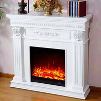 Cheminée électrique moderne 1500W à 3 faces avec flammes RGB pour la maison et l'hôtel, fonctionnement en anglais, décoration de salon