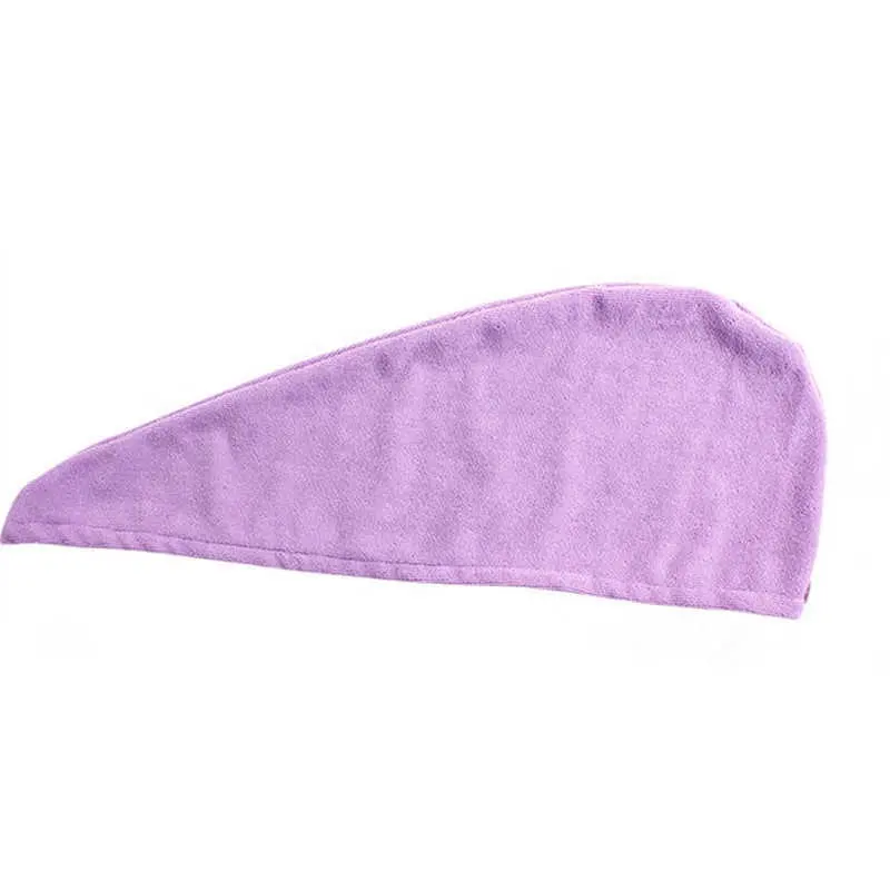 2 قطعة ستوكات منشفة استحمام الشعر الجاف قبعة سريعة تجفيف سيدة حمام أداة (لون عشوائي) 60*25 سنتيمتر
