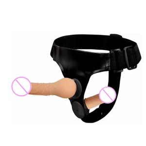 Arnés sexual usable con consolador de silicona realista Bondage Juguetes sexuales extremos Consolador con correa FAAK para masturbación lésbica femenina - Product Image 5