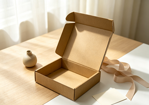 Natural Eco-Friendly <b>Recyclable</b> Kraft Corrugated Mailer <b>Box</b> E-Flute Structure Foldable Integrated Assembly Glue Plain Paper - Product Image 2