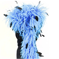 Boa en plumes d'autruche mélangées, plumes de coq rayées, comme accessoires de mode, design, cosplay, costume d'Halloween, danse et scène