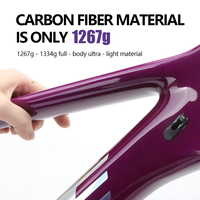 Cadre de vélo de montagne TANKE en fibre de carbone intégrale 29er T800 Boost 12x148mm Frein à disque Routage interne Cadre de vélo de montagne à queue rigide