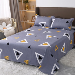 Su misura Extra-large Queen-size lenzuolo <span class=keywords><strong>e</strong></span> federa strisce geometriche Set biancheria da letto casa-<span class=keywords><strong>lenzuola</strong></span> piatte per il letto - Product Image 1