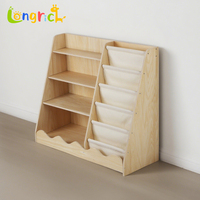 Étagère à livres en bois pour enfants, bibliothèque Montessori pour enfants, organisateur de rangement, étagère de présentation