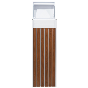 Modern Style Free Standing Secure Mail Drop <strong>Box</strong> Waterproof Outdoor Home Metal Parcel Delivery Lock Rustproof White <strong>Wood</strong> for <strong>Post</strong> - Product Image 3