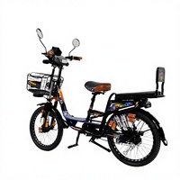 Vélo électrique de livraison de nourriture avec une autonomie de 60 km, 15AH 20AH, porte-bagages arrière, grand écran LCD