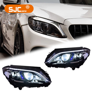 SJC fari Auto per <span class=keywords><strong>Mercedes</strong></span> Benz classe <span class=keywords><strong>C</strong></span> <span class=keywords><strong>W205</strong></span> 2015 - 2018 C260 C200 fari frontali Laser assemblaggio luci anteriori per Benz <span class=keywords><strong>W205</strong></span> - Product Image 1