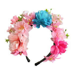 Nouvelle fleur coiffure Floral bandeau femmes Rose couronne bandeau cheveux mexicain fleur bandeau - Product Image 6