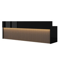 Meubles de bureau commerciaux de luxe légers de style médiéval, ensemble complet en MDF, armoire, comptoir de réception pour salon de beauté, restaurant