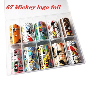 2021 plus récent nail art dessin animé concepteur <span class=keywords><strong>Mickey</strong></span> Logo transfert papier feuille de clou - Product Image 6