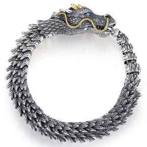 Браслет ручной работы с косточками и змеей, ювелирные изделия, браслет с китайским драконом для мужчин - Product Image 1