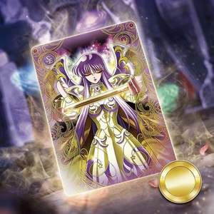 การ์ดเกมขายส่ง <span class=keywords><strong>Saint</strong></span> <span class=keywords><strong>Seiya</strong></span> การ์ดอนิเมะ Awakening ซีรีส์ Golden <span class=keywords><strong>Saint</strong></span> Athena การ์ดสะสม ของเล่นเด็ก กล่องสุ่ม - Product Image 5