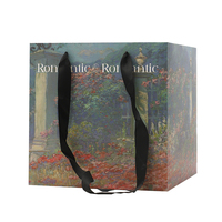 Sacs cadeaux pour fleuristes imperméables en gros 2024 pour bouquets, sacs d'emballage en papier pour mariage avec poignée, emballage de fleurs fait main