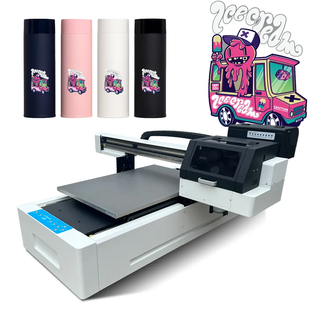 Digital UV Printing Machine A1 UV LED Flatbed Printer for EVA PVC Slipper Flop Sole Display Rack Embossed Flatbed UV Printer