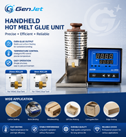 Máquina Aplicadora de Adhesivo Termofusible Semiautomática Portátil de 150ml, 250W, con Temperatura Ajustable, para Madera