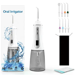 Leistungs starker schnur loser 350-ml-Wasser-Zahnseide Tragbarer OLED-Display-Mund dusche mit 5 Druck modi für den Heimgebrauch - Product Image 1