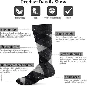 Classic Men's Dress <strong>Socks</strong> Diamond Moisture-wicking Argyle Stripes Business Casual Dot Suit <strong>Socks</strong> <strong>for</strong> <strong>Wedding</strong> - Product Image 4