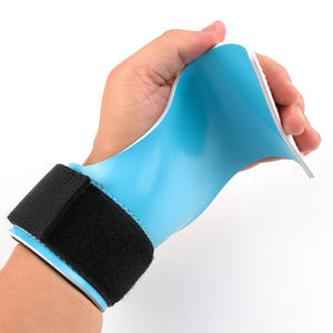 Hypalon Grips Guantes antideslizantes Guantes de Palma de silicona azul para protección de levantamiento de pesas Almohadillas esponjosas protegen la muñeca - Product Image 4