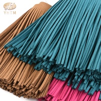 Frange en microfibre suédée colorée de taille personnalisable pour accessoires décoratifs de rideaux, téléphones portables et vêtements