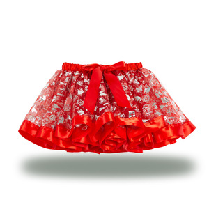 Nouvelle Collection 2026 – <span class=keywords><strong>Jupe</strong></span> <span class=keywords><strong>Tutu</strong></span> Imprimée Arbre de Noël Doré et Volumineuse pour Filles – Robe de Princesse pour Enfants (Petite et Moyenne Taille) - Product Image 2