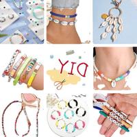 Kit de fabrication de bracelets en perles d'argile polymère transfrontalier de 800 pièces, formes circulaires, étoiles, cœurs, 108 couleurs, perles lettres, bijoux DIY