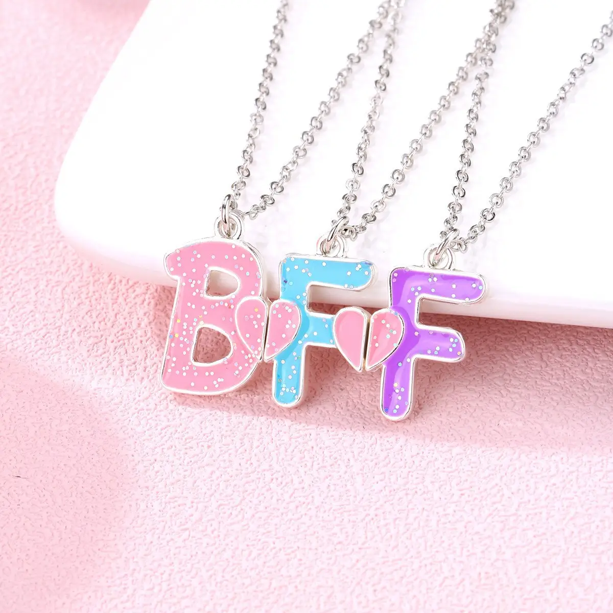 Best friend collane Bff lettera e forma di cuore in ciondolo moda donna best friend collane magnetiche