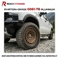 Jantes forgées tout-terrain pour pick-up pleine grandeur, pour Chevrolet Silverado, 18 à 20 pouces, 6x139.7, grille en maille bronze