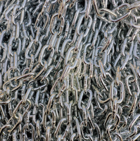 Cadena Galvanizada Eléctrica de Acero al Carbono Suave, Soldada, de Eslabones Medianos, de 3MM, 4MM, 5MM, 6MM, 7MM, 8MM, 9MM, 10MM, 11MM, 12MM, 15MM, 16MM, 18MM
