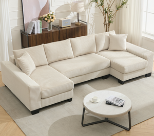 114" <b>Sleeper</b> <b>Sofa</b>,U Shaped <b>Sofa</b> , Pull Out <b>Bed</b>,Convertible Oversize 2 in 1 <b>Sleeper</b> <b>Sofa</b> - Product Image 1