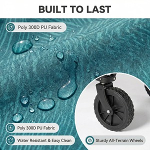 Chariot de camping pliable tout-terrain personnalisé, réglable, pour jardin, plage, pique-nique, camping - Product Image 3