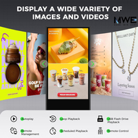 Pantalla LED Vertical de 55 Pulgadas para Publicidad en Interiores, con Señalización Digital y Votación