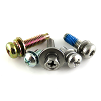 M3 M4 M5 M6 M8 A2 boulons hexagonaux en acier inoxydable vis à ressort Phillips plat Double rondelle Sems