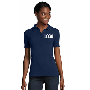 Alta qualità nero bianco colori personalizzati Slim Styling Golf sportivo <span class=keywords><strong>donna</strong></span> ragazza <span class=keywords><strong>Polo</strong></span> maniche corte girocollo <span class=keywords><strong>Polo</strong></span> - Product Image 5