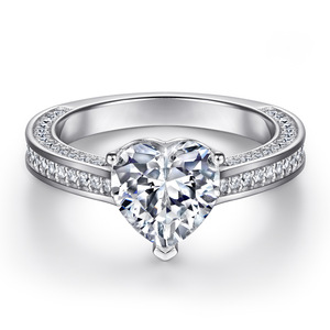 ชุดเครื่องประดับผู้หญิงชุดเครื่องประดับรูปหัวใจสีขาวชุบทอง925เงินสเตอร์ลิงชุดเครื่องประดับแฟชั่นอินเทรนด์ - Product Image 2