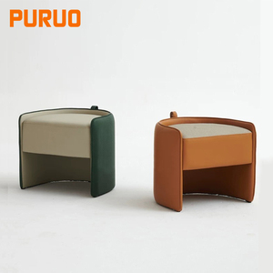 Pouf marocain en similicuir, coussin <span class=keywords><strong>de</strong></span> repose-pieds, tabouret souple, chaise paresseuse pour la maison, le salon, les hôtels et les maisons d'hôtes - Product Image 1