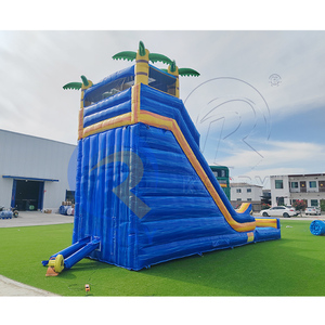Toboggan <span class=keywords><strong>aquatique</strong></span> <span class=keywords><strong>gonflable</strong></span> stimulant bleu marbré avec piscine et château <span class=keywords><strong>gonflable</strong></span> à sauts pour adultes - Product Image 5