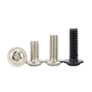 Tornillos de Cabeza Plana Negros con Tornillos de Fijación para Placa Base con Almohadilla DIN967 M1.4 M2 M2.5 M3 M3.5 M4 M5 M6 Negro/Niquelado - Product Image 1