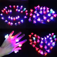 Luces LED para dedos, linternas para dedos, juguetes para anillos de dedo que brillan en la oscuridad, suministros para fiestas para espectáculos de conciertos Rave de bodas