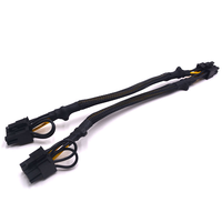 Kabel Adaptor Molex MX3.0 Male ke Dual 8Pin (6+2) GPU 20AWG PVC Insulated 150mm 220V untuk Elektronik, Custom 8Pin PCIe