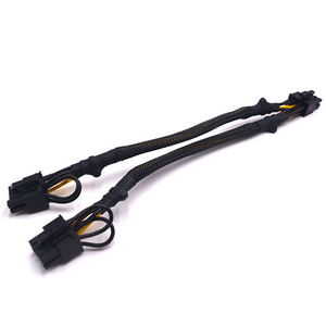 Кабель питания Custom 8Pin PCIe на двойной 8Pin (6+2) для видеокарт, 20AWG, адаптер Molex MX3.0 Male для питания графических карт и ЦПУ через PCIe - Product Image 1