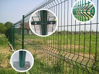 Clôture en fil métallique soudé triangulaire, revêtement PVC, fil métallique soudé 3D incurvé, clôture de jardin