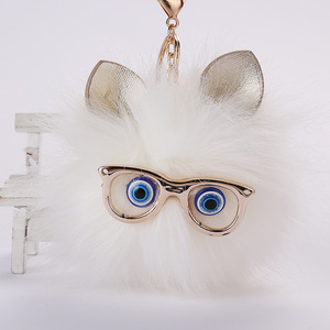 <span class=keywords><strong>Porte</strong></span>-clés pompon en fourrure <span class=keywords><strong>de</strong></span> <span class=keywords><strong>lapin</strong></span>, <span class=keywords><strong>lapin</strong></span>, hibou, <span class=keywords><strong>porte</strong></span>-cartes, 2020 - Product Image 2