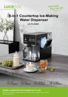 Distributeur d'eau purifiée de comptoir 100 GPD avec eau chaude et froide instantanée et machine à glaçons, refroidisseur d'eau filtrée de bureau