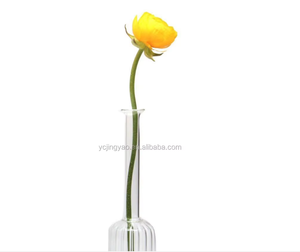 수경 식물을 전파하기위한 손으로 날려 키가 큰 피리 크리스탈 유리 단일 꽃 병 꽃병 홈 가르드 웨딩 장식 - Product Image 1