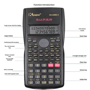 Studenten Examenspecifieke Multifunctionele Plastic Zwarte Wetenschappelijke <span class=keywords><strong>Calculator</strong></span> Batterij Aangedreven Groothandel - Product Image 5