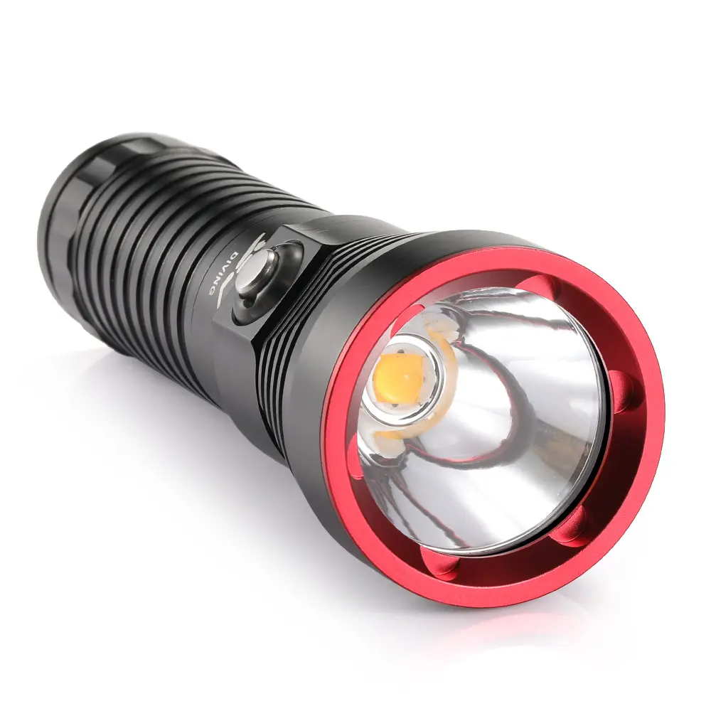 Latest Design 2000 Lumens Super Bright Professional Diving Flashlight LED Torch IPX8 Waterproof Led Flashlight