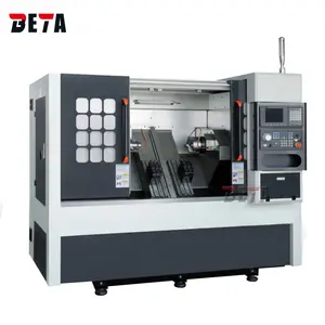 שני תאום ציר אופקי עיבוד כלים כנופיית CNC מחרטה מכונת